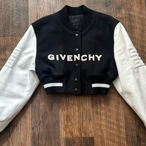 Givenchy Women's Black and White Varsity Jacket